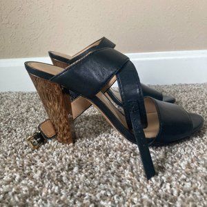 Banana Republic Black Strappy Heels